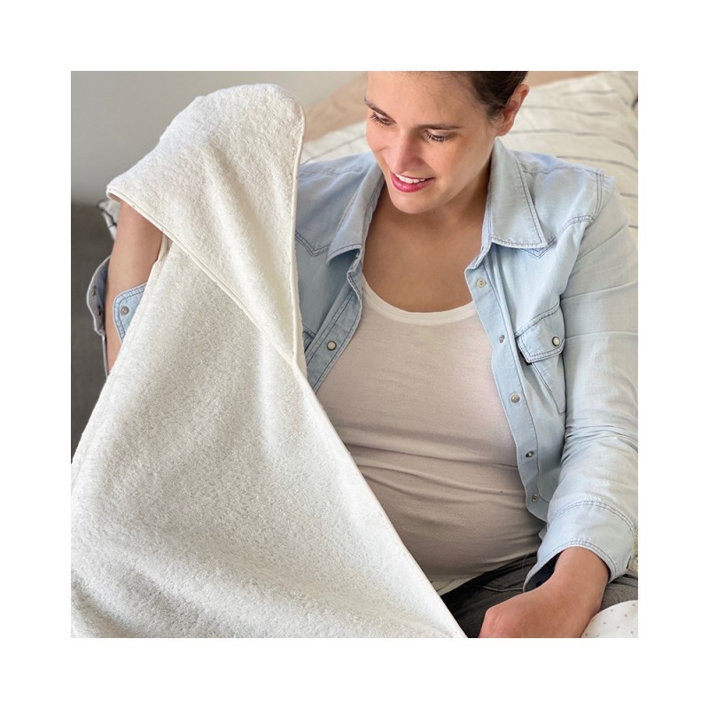 Cape de bain bébé éponge bio