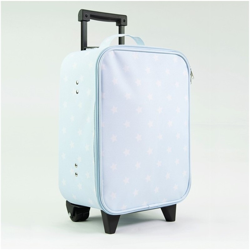 Valise à roulettes garçon étoiles