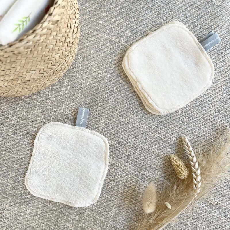 Lot de 10 lingettes lavable bio bébé recto-verso